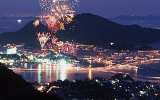 Fukuyama Tomonoura Bentenjima Fireworks Festival