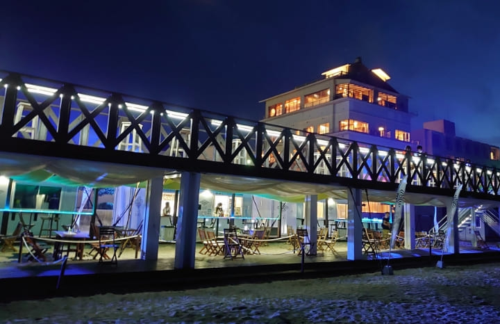 皆生温泉海遊ビーチ海浜施設(夜間)