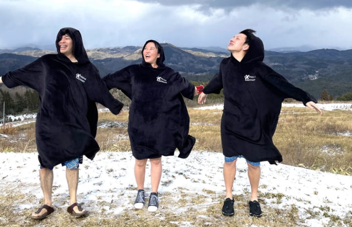 サウナ後の外気でクールダウン