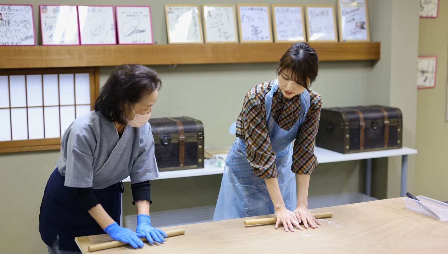 大庄屋うどん作り体験レクチャー