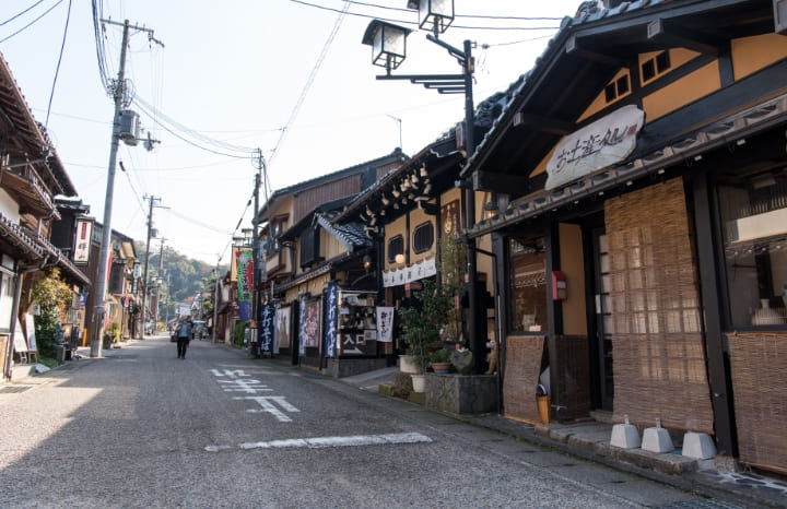出石城下町の町並み