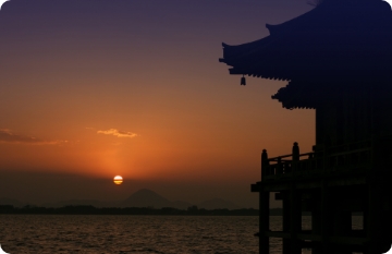満月寺(浮御堂)_夕焼け